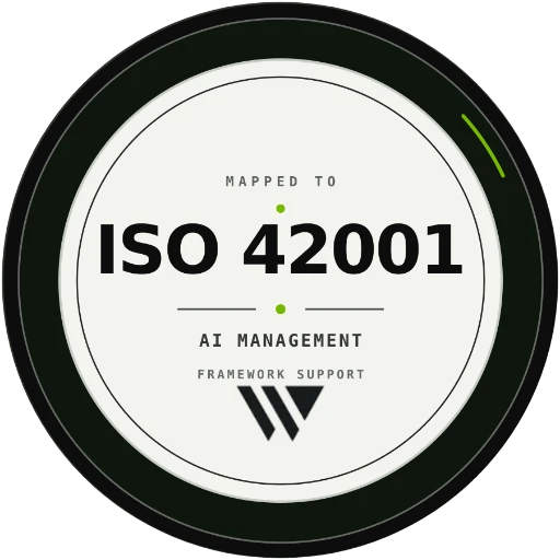 Mapped to ISO 42001 AI management support