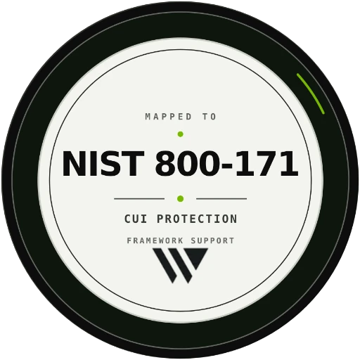 Mapped to NIST 800-171 CUI protection support